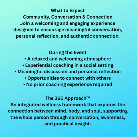 Community conversation and connection wellness event
